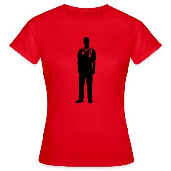 Male nurse - Women's T-Shirt - red - Front - AI Model Female 172 dark (172cm)