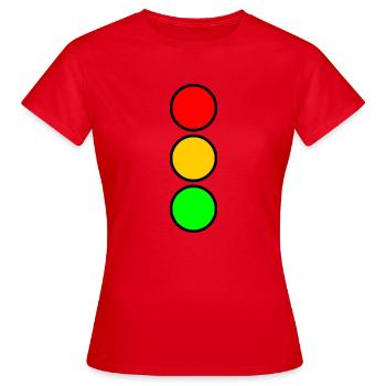 Ampel 02 - Frauen T-Shirt - Rot - Vorne - AI Model Female 172 dark (172cm)