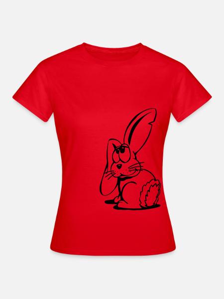 Hase - Frauen T-Shirt - Rot