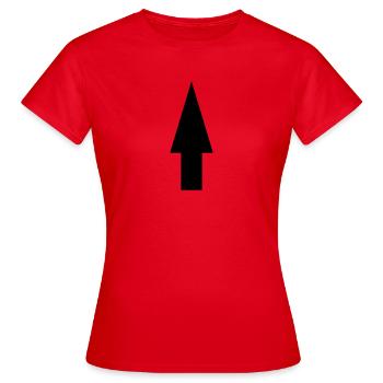 Pfeil - Frauen T-Shirt - Rot - Vorne - AI Model Female 172 dark (172cm)