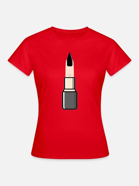 Fingerlipstick Goth - Frauen T-Shirt - Rot