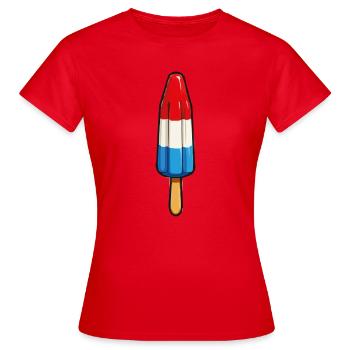 Eis am Stiel - Frauen T-Shirt - Rot - Vorne - AI Model Female 172 dark (172cm)