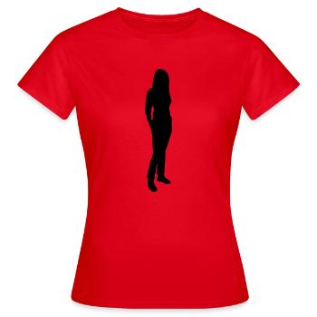 Silhouette silhouette silhouette - T-shirt Femme - rouge - Devant - AI Model Female 172 dark (172cm)