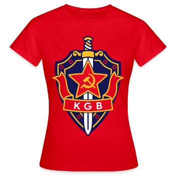 Design élégant bouclier communiste KGB ROUGE - T-shirt Femme - rouge - Devant - AI Model Female 172 dark (172cm)