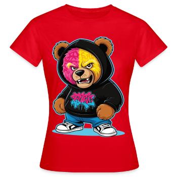 Grummelige Bär - Frauen T-Shirt - Rot - Vorne - AI Model Female 172 dark (172cm)