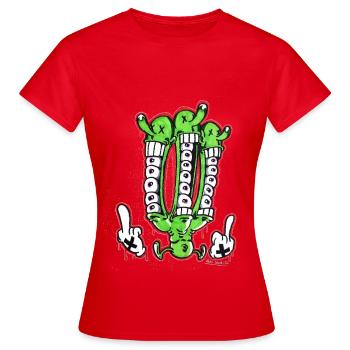 XGreen DudeX - Women's T-Shirt - red - Front - AI Model Female 172 dark (172cm)