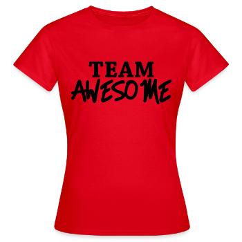 Team Awesome - Frauen T-Shirt - Rot - Vorne - AI Model Female 172 dark (172cm)