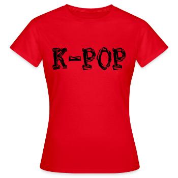 K-POP - T-shirt Femme - rouge - Devant - AI Model Female 172 dark (172cm)
