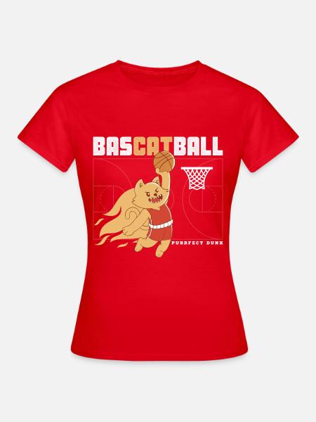 BasCatball Purrfect Dunk - Frauen T-Shirt - Rot