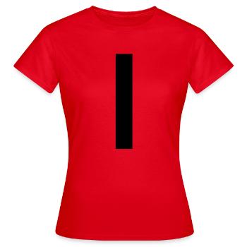 VERTICAL LINE - STRIPE - Women's T-Shirt - red - Front - AI Model Female 172 dark (172cm)