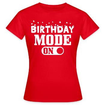 Mode Anniversaire sur Mode Anniversaire sur - T-shirt Femme - rouge - Devant - AI Model Female 172 dark (172cm)