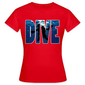 Plongée, Diver - T-shirt Femme - rouge - Devant - AI Model Female 172 dark (172cm)