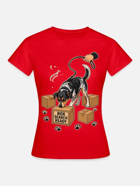 BOX SEARCH READY Hund - Frauen T-Shirt - Rot