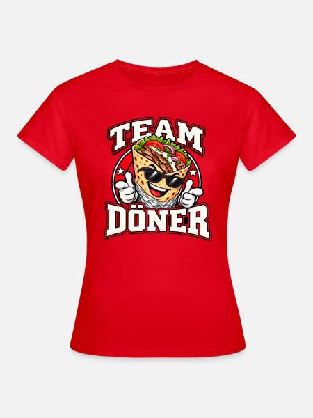 Team Döner – Lustiges Kebab Design - Frauen T-Shirt - Rot