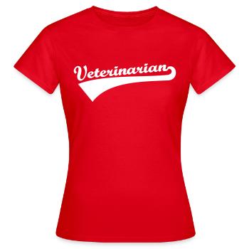 Tierarzt - Frauen T-Shirt - Rot - Vorne - AI Model Female 172 dark (172cm)