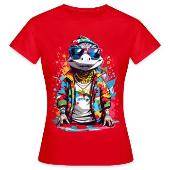 Cool crocodile - Women's T-Shirt - red - Front - AI Model Female 172 dark (172cm)
