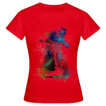 Art du sport automobile #motor #sport - T-shirt Femme - rouge - Devant - AI Model Female 172 dark (172cm)