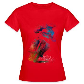 Art du sport automobile #motor #sport - T-shirt Femme - rouge - Devant - AI Model Female 172 dark (172cm)