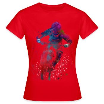 Art du sport automobile #motor #sport - T-shirt Femme - rouge - Devant - AI Model Female 172 dark (172cm)