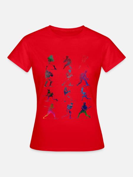 Baseballspieler #baseball #sport - Frauen T-Shirt - Rot