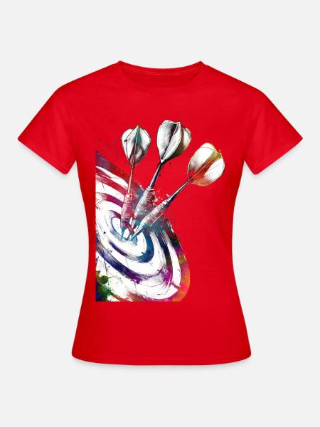 Darts sport art #darts #sport - T-shirt dam - röd
