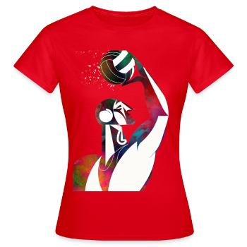 Profil d’un joueur de football nautique - T-shirt Femme - rouge - Devant - AI Model Female 172 dark (172cm)