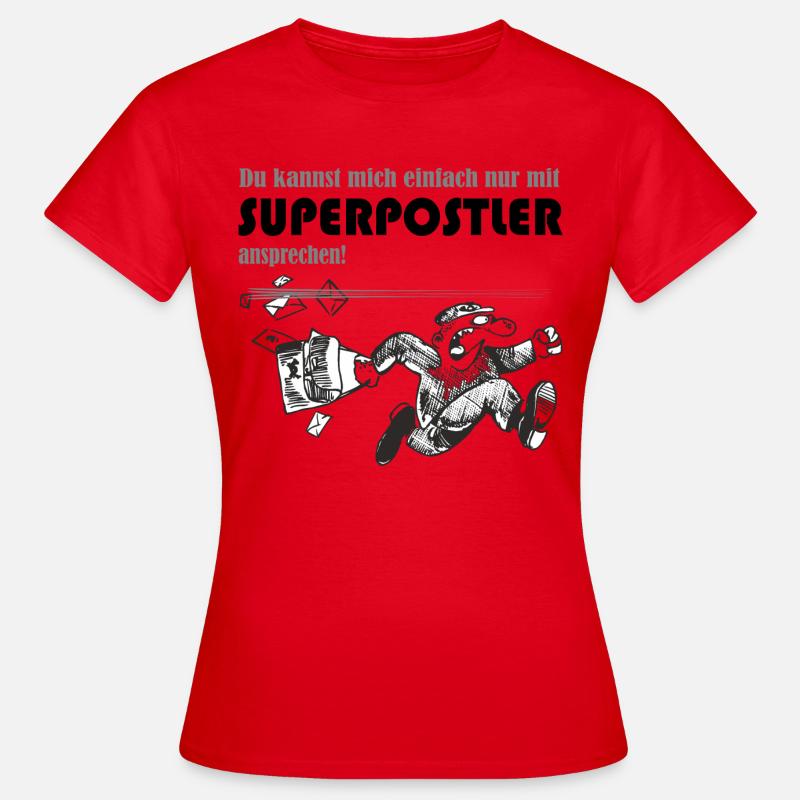 SUPERPOSTLER PostMan Mail Deliveryman Postman - Women's T-Shirt - red