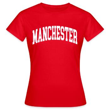 Manchester - Women's T-Shirt - red - Front - AI Model Female 172 dark (172cm)
