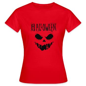 Halloween Scary Face - Frauen T-Shirt - Rot - Vorne - AI Model Female 172 dark (172cm)