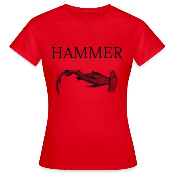 Hammer - Frauen T-Shirt - Rot - Vorne - AI Model Female 172 dark (172cm)