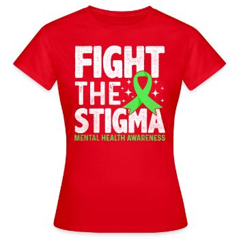 Lutte contre la stigmatisation Sensibilisation à la santé mentale Vert - T-shirt Femme - rouge - Devant - AI Model Female 172 dark (172cm)