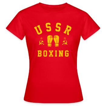Boxe de l’URSS - T-shirt Femme - rouge - Devant - AI Model Female 172 dark (172cm)