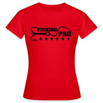 Fishing Pro - T-shirt Femme - rouge - Devant - AI Model Female 172 dark (172cm)