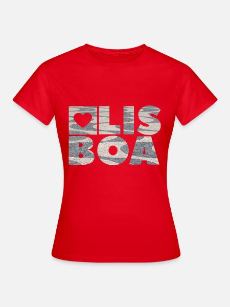 Lisboa - Lissabon - Lisbon - Frauen T-Shirt - Rot