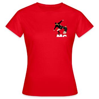 Conception Manchester Eric Cantona - T-shirt Femme - rouge - Devant - AI Model Female 172 dark (172cm)