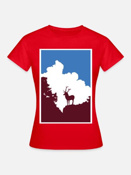 Hirschsprung crazy - Frauen T-Shirt - Rot