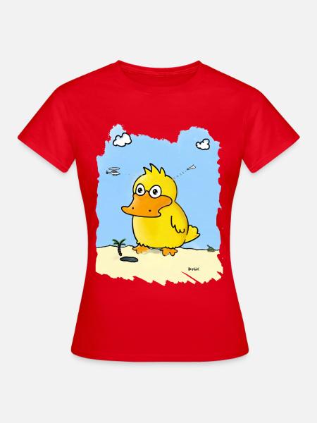 Strandente Lichtstrahl - Frauen T-Shirt - Rot
