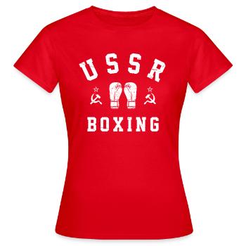 Boxe de l’URSS - T-shirt Femme - rouge - Devant - AI Model Female 172 dark (172cm)