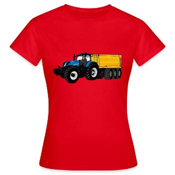Tracteur - Remorqueur - Agriculteur - T-shirt Femme - rouge - Devant - AI Model Female 172 dark (172cm)