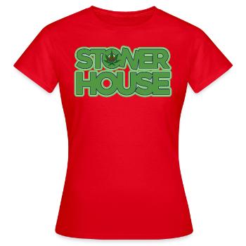 Stoner House Musik 420 - Frauen T-Shirt - Rot - Vorne - AI Model Female 172 dark (172cm)