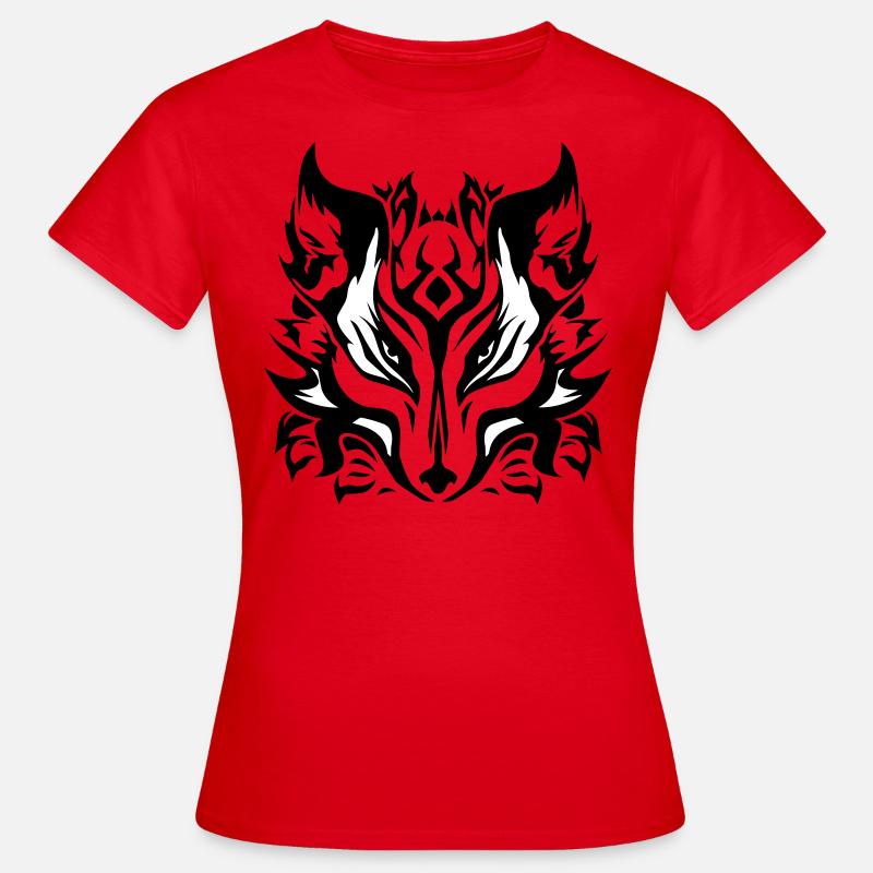 Wolf / Fox Face - Women's T-Shirt - red