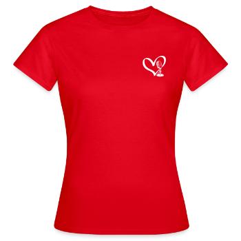 Podcast Heart Podcast Podcaster Podcast Host Podca - T-shirt Femme - rouge - Devant - AI Model Female 172 dark (172cm)
