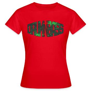 DNB Drum'n'Bass Junglist Scratched - Women's T-Shirt - red - Front - AI Model Female 172 dark (172cm)