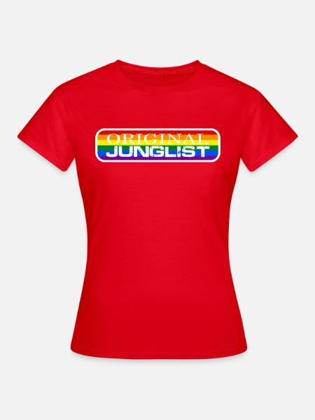 Original Junglist Drum and Bass DnB 90s Pride Mix - Women's T-Shirt - red