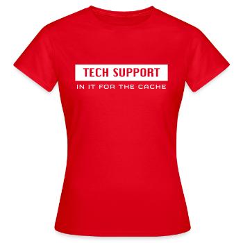 Tech Support - IT support - Women's T-Shirt - red - Front - AI Model Female 172 dark (172cm)