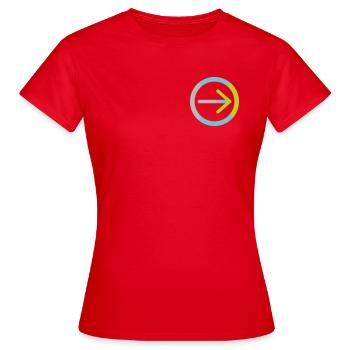 The logo of the cooperative on its own - Women's T-Shirt - red - Front - AI Model Female 172 dark (172cm)