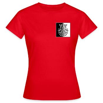 Bach Siegel / Monogramm / Wappen / Insignien - Frauen T-Shirt - Rot - Vorne - AI Model Female 172 dark (172cm)