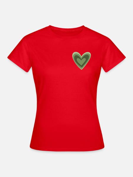 Green Heart - Frauen T-Shirt - Rot