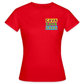 Cava Pop Triptyque - T-shirt Femme - rouge - Devant - AI Model Female 172 dark (172cm)