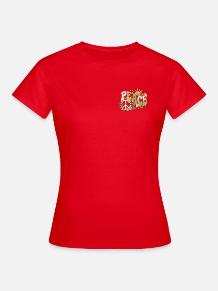 Peace Sonne - Frauen T-Shirt - Rot